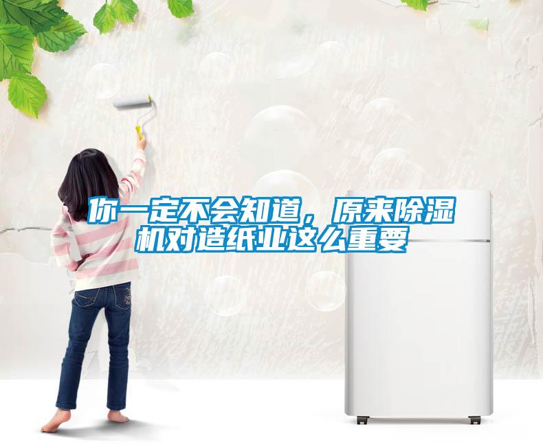 你一定不會知道，原來除濕機對造紙業(yè)這么重要