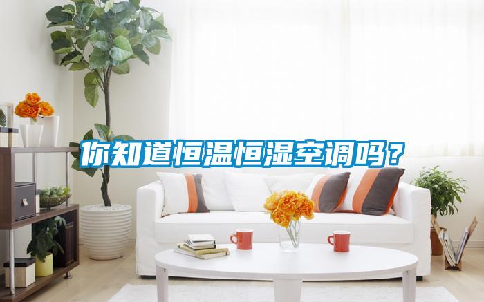 你知道恒溫恒濕空調嗎？
