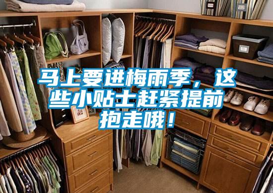 馬上要進(jìn)梅雨季，這些小貼士趕緊提前抱走哦！