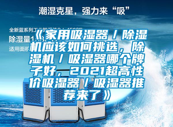 《家用吸濕器／除濕機(jī)應(yīng)該如何挑選，除濕機(jī)／吸濕器哪個(gè)牌子好，2021超高性價(jià)吸濕器／吸濕器推薦來(lái)了》