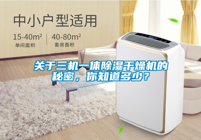 關(guān)于三機(jī)一體除濕干燥機(jī)的秘密，你知道多少？