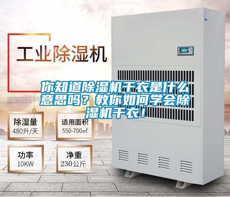 你知道除濕機干衣是什么意思嗎？教你如何學會除濕機干衣！