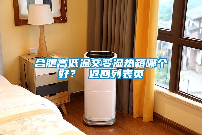 合肥高低溫交變濕熱箱哪個(gè)好？ 返回列表頁