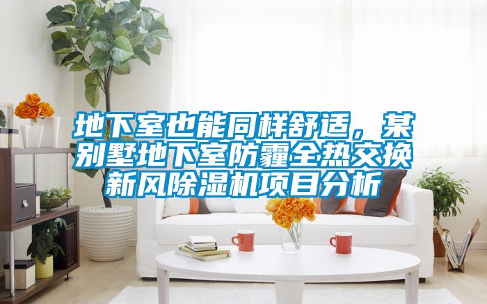 地下室也能同樣舒適，某別墅地下室防霾全熱交換新風(fēng)除濕機(jī)項(xiàng)目分析