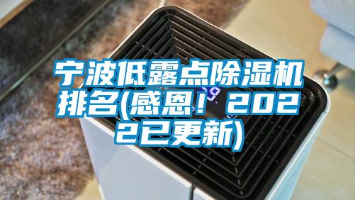 寧波低露點(diǎn)除濕機(jī)排名(感恩！2022已更新)