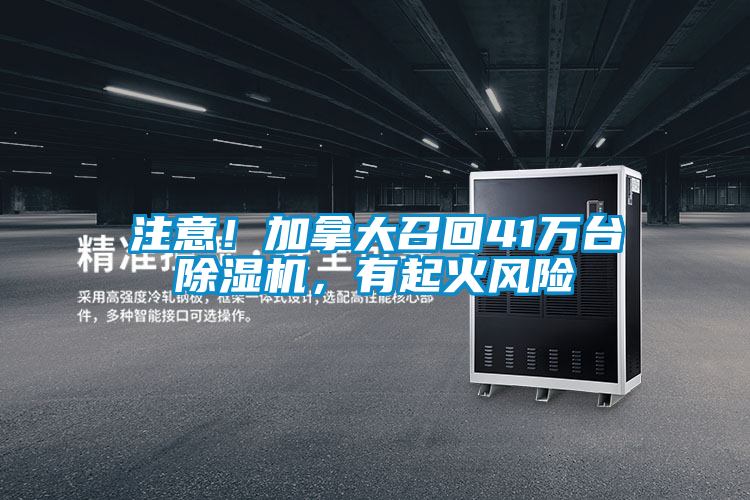 注意！加拿大召回41萬臺除濕機，有起火風險