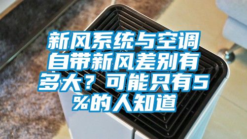 新風(fēng)系統(tǒng)與空調(diào)自帶新風(fēng)差別有多大？可能只有5%的人知道