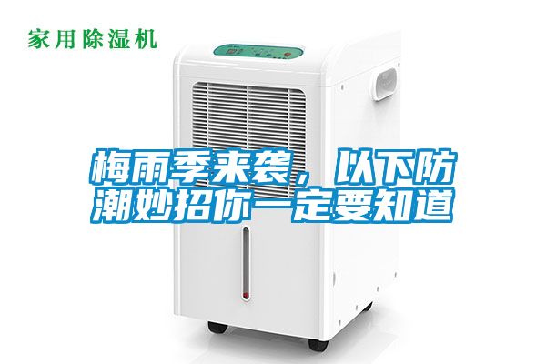 梅雨季來襲，以下防潮妙招你一定要知道