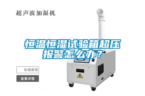 恒溫恒濕試驗箱超壓報警怎么辦？