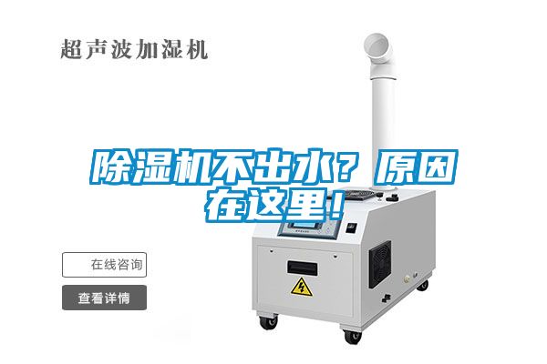 除濕機不出水？原因在這里！
