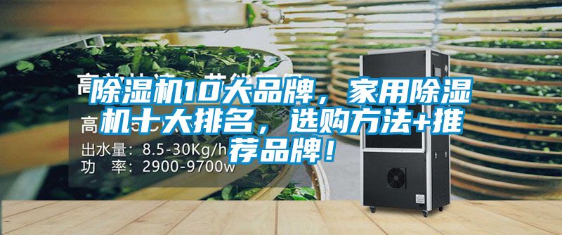 除濕機10大品牌，家用除濕機十大排名，選購方法+推薦品牌！