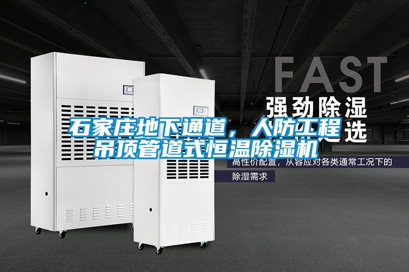 石家莊地下通道，人防工程吊頂管道式恒溫除濕機(jī)