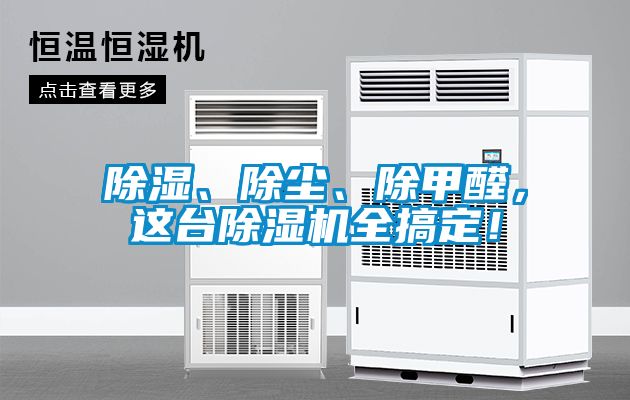 除濕、除塵、除甲醛，這臺(tái)除濕機(jī)全搞定！