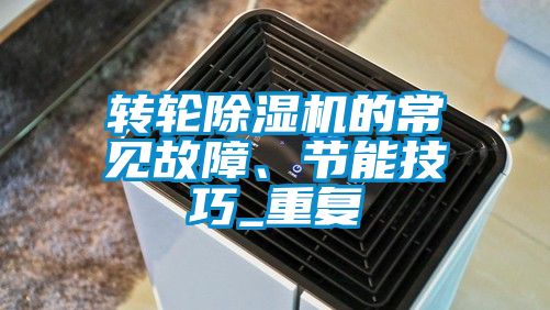 轉(zhuǎn)輪除濕機的常見故障、節(jié)能技巧_重復